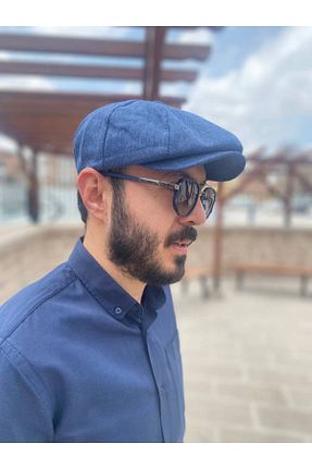 کلاه سرمه ای مردانه پنبه ای Göksu Şapka - کد 930469550
