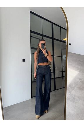 ست بالاتنه و پائین تنه آبی زنانه جین SUİD - کد 930458732