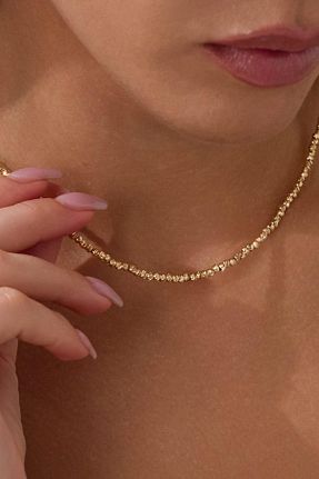 گردنبند جواهر طلائی زنانه روکش طلا EG Jewels Atelier - کد 928098679
