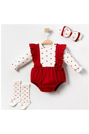 سرهمی قرمز بچه گانه بافت lebikidz - کد 930473800