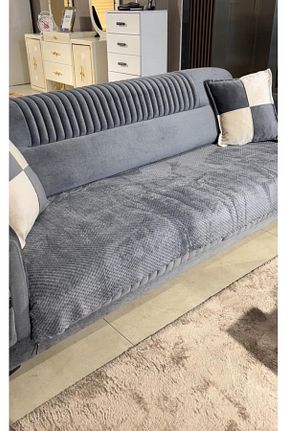 کاور مبل طوسی مخمل Kalev Home - کد 906171232