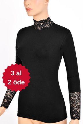 بلوز مشکی زنانه ساده NİSYVE - کد 867725414