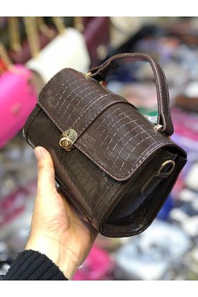 کیف دوشی قهوه ای زنانه چرم مصنوعی bynarincollection - کد 930524260