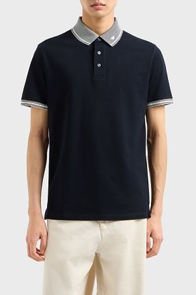 پولوشرت سرمه ای مردانه پنبه ای Emporio Armani - کد 930494271