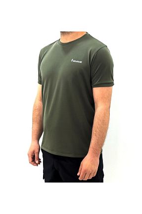 تیشرت اسپرت خاکی مردانه Fitted Mudwill - کد 930480277