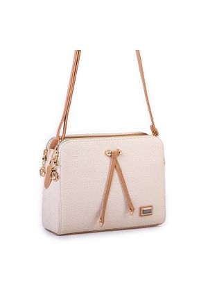 کیف پستچی بژ زنانه چرم مصنوعی Nas Bag - کد 100092741