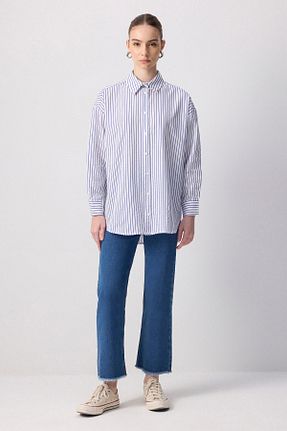 پیراهن حجاب سرمه ای زنانه اورسایز Touche Prive - کد 930530655