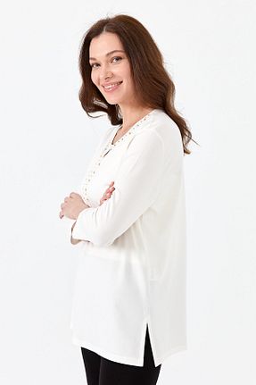 بلوز نباتی زنانه ساده Desen Triko - کد 669707758
