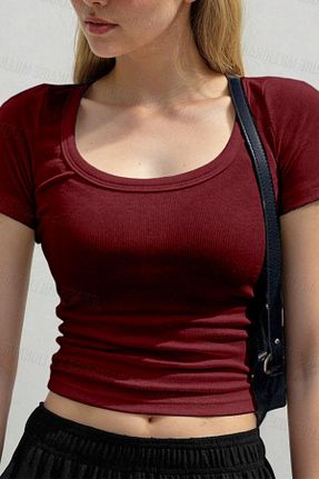 بلوز زرشکی زنانه ساده Teenage Millionaire - کد 930450367
