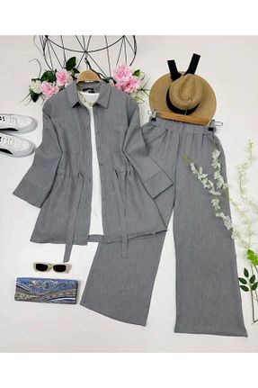 ست بالاتنه و پائین تنه حجاب طوسی زنانه مام فیت YILMAZBARMAZ - کد 930548747