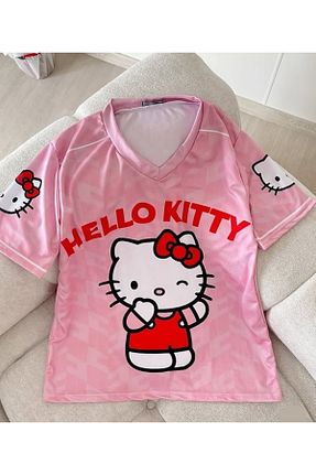 تیشرت صورتی زنانه اورسایز Freysu Shop - کد 930548982