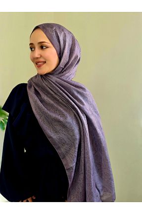 شال بنفش زنانه پنبه ای vertu scarfs - کد 921844069