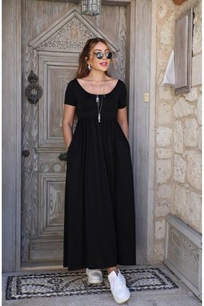 لباس مشکی زنانه بافت QİMYA BUTİK - کد 930548175