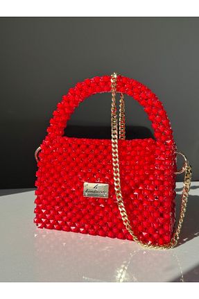 کیف دوشی قرمز زنانه ساتن begüm jewelery - کد 930550097