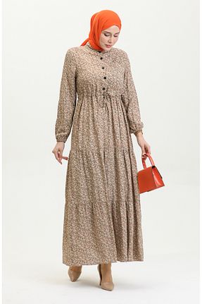 لباس حجاب قهوه ای زنانه Relaxed sefamerve - کد 836070082