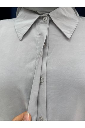 ست بالاتنه و پائین تنه حجاب طوسی زنانه رگولار Ebrar Store - کد 930552103