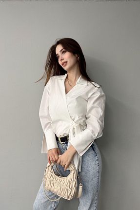 پیراهن سفید زنانه رگولار ribana - کد 930554930