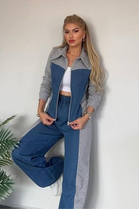 ست بالاتنه و پائین تنه طوسی زنانه بافتنی Eser Wonders - کد 930561643