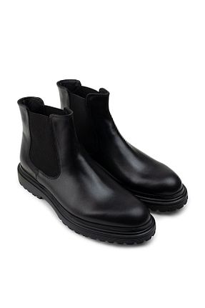بوت / نیم بوت مشکی مردانه چرم خالص Deery - کد 275390592