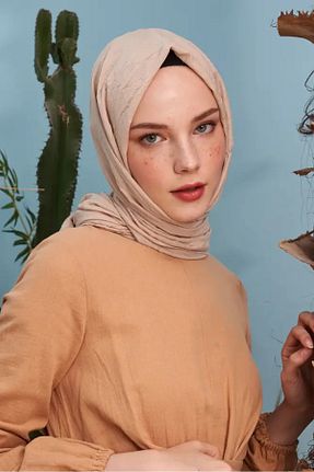 شال بژ زنانه پلی استر Madame Polo - کد 930556547