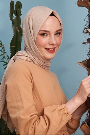 شال بژ زنانه پلی استر Madame Polo - کد 930556547