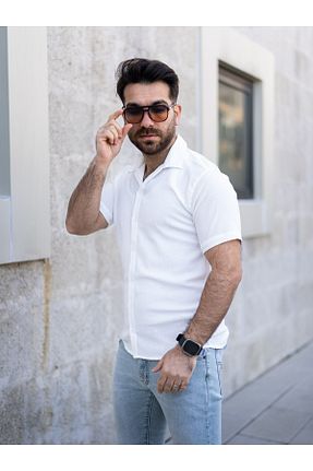 پیراهن سفید مردانه اسلیم فیت MODEL - کد 930556559