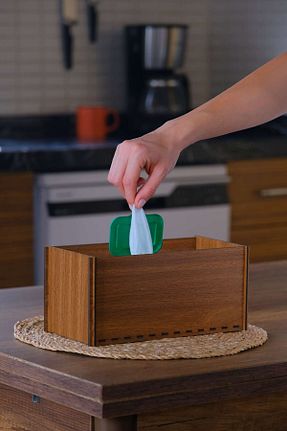 جعبه دکوراتیو قهوه ای چوب Tasam - کد 930581953