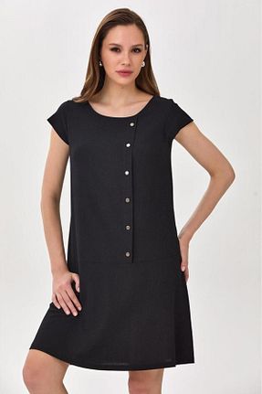 لباس مشکی زنانه بافتنی İkiler - کد 930575241
