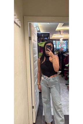 شلوار آبی زنانه پنبه پلی استر DİLA BOUTIQUE - کد 930567476