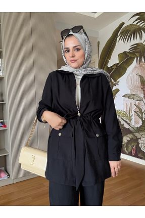 ست بالاتنه و پائین تنه مشکی زنانه بافتنی Aselim Hijap Moda - کد 930948557