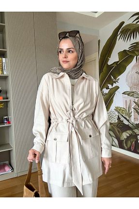 ست بالاتنه و پائین تنه بژ زنانه بافتنی Aselim Hijap Moda - کد 930948099