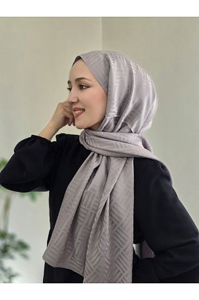 شال طوسی زنانه Kesik Elyaf Eyfel - کد 922878577