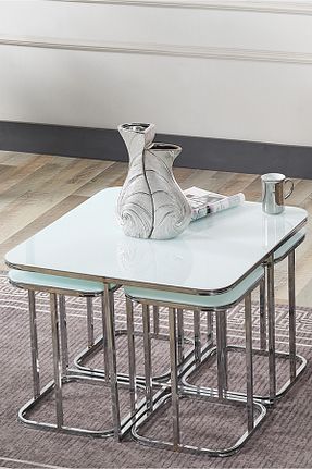 میز جلو مبلی سفید شیشه SEDAŞ LIVING UNITS - کد 828914115