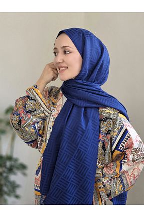 شال سرمه ای زنانه Kesik Elyaf Eyfel - کد 922878573