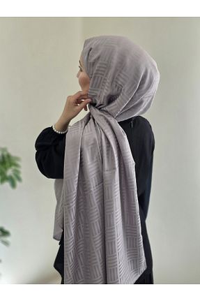 شال طوسی زنانه Kesik Elyaf Eyfel - کد 922878577