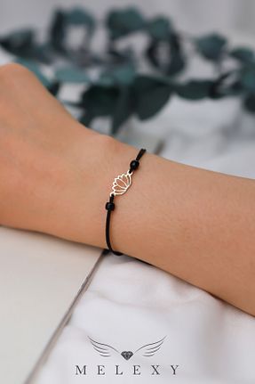 دستبند طلا مشکی زنانه 14 عیار MELEXY - کد 930735668