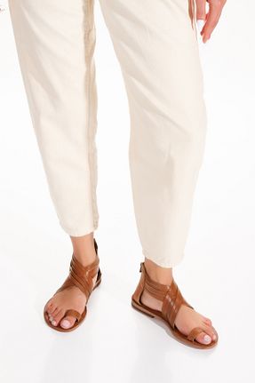 صندل قهوه ای زنانه پاشنه تخت PASSAGE SHOES - کد 930632944