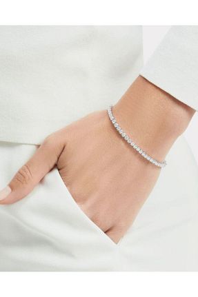 دستبند جواهر سفید زنانه زیرکن HND collection - کد 930330181