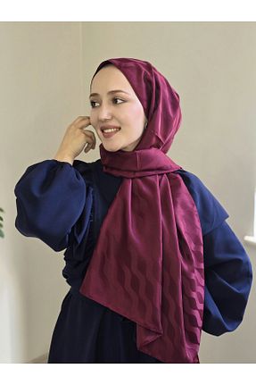 شال زرشکی زنانه Kesik Elyaf Eyfel - کد 922884118
