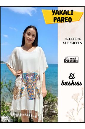 رویه بیکینی سفید زنانه %100 پنبه RENGARENK - کد 930628054