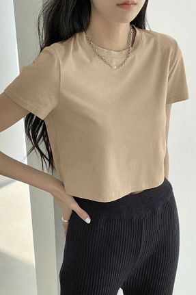 بلوز بژ زنانه ساده Lenezza - کد 930637727