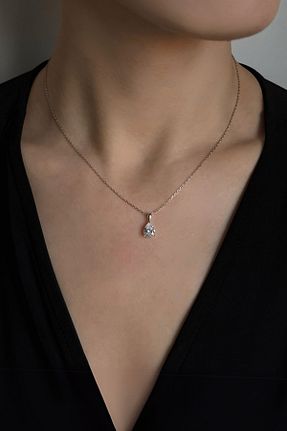 گردنبند نقره سفید زنانه 925 عیار Butik - کد 881927966