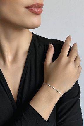 دستبند نقره سفید زنانه 925 عیار Butik - کد 882303814