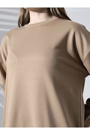 تونیک حجاب قهوه ای زنانه بافتنی HİJABAYA - کد 930736358