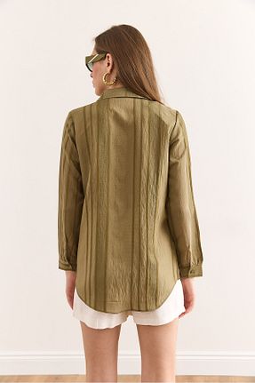 پیراهن خاکی زنانه رگولار Olalook - کد 930642655