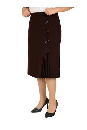 دامن قهوه ای زنانه پارچه Butik - کد 384023955