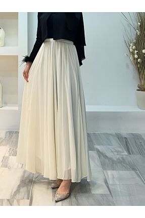 دامن حجاب طوسی کمر کش دار HİJABAYA - کد 930680912