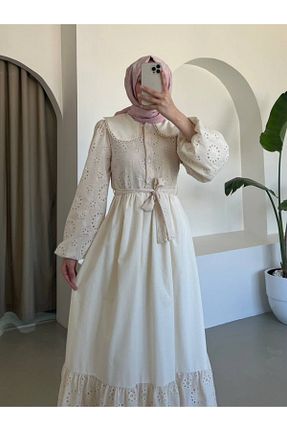 لباس حجاب بژ بچه گانه اورسایز HİJABAYA - کد 930681012