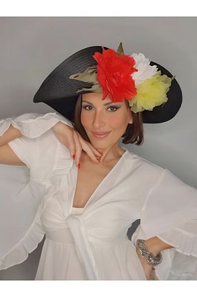 کلاه مشکی زنانه حصیر Senbeno Design - کد 930683075