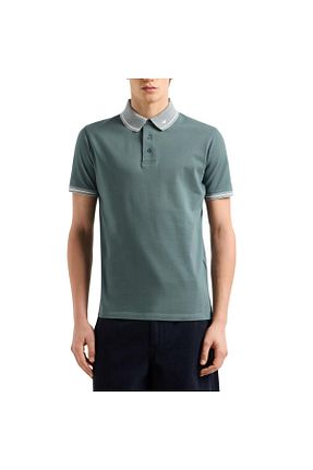 پولوشرت سبز مردانه پنبه ای Emporio Armani - کد 930708136